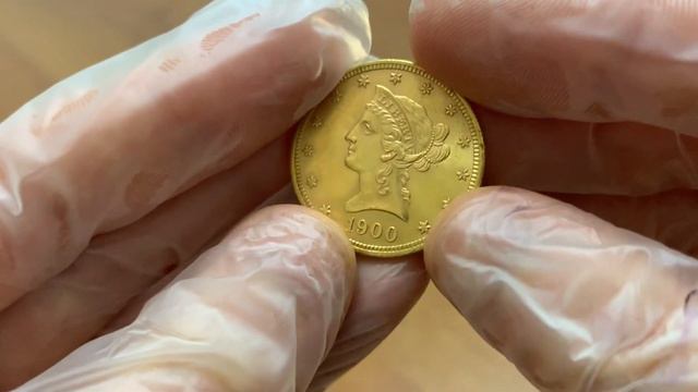10 Долларов 1900 год, США, Золото 900 пробы, 16, 75 грамм, Редкая! смотреть онлайн