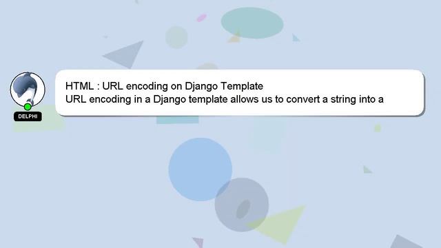 HTML : URL encoding on Django Template смотреть онлайн