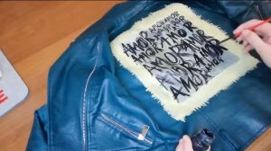 РИСУЮ НА КОЖЕ. КАК РАЗРИСОВАТЬ КОЖАНУЮ КУРТКУ. #рисуюнакожанойкуртке#какразрисоватькожануюкуртку