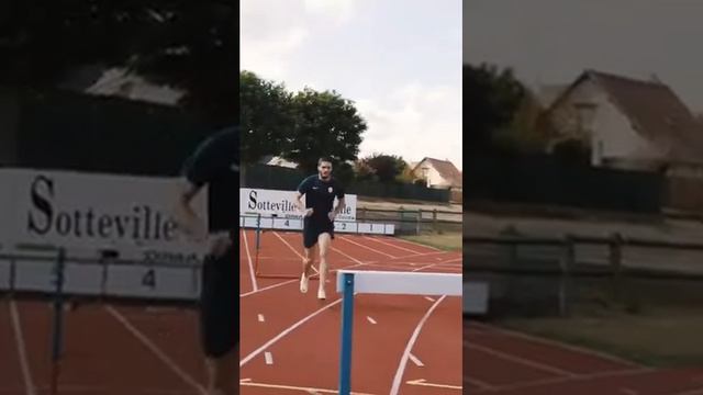 Romain Lecoeur , Champion De France Espoir Du 100m Haies