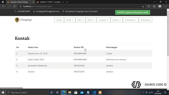 Website Kecamatan Free Source Code смотреть онлайн