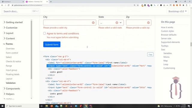 Validation classes in bootstrap 5 Hindi | Bootstrap 5 form Validation in Urdu | Form validation смотреть онлайн