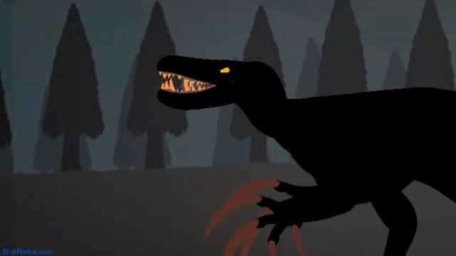 Night Feeder VS. Tyranosaurus | Jurassic World & Genndy Tartakovsky's Primal | Stick Nodes animatio смотреть онлайн