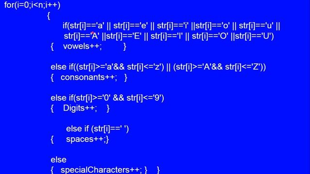 Counting the vowels, consonants .. in a string ..java program смотреть онлайн