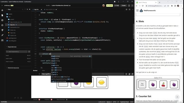 ReactJS - Stateful Slot Machine смотреть онлайн