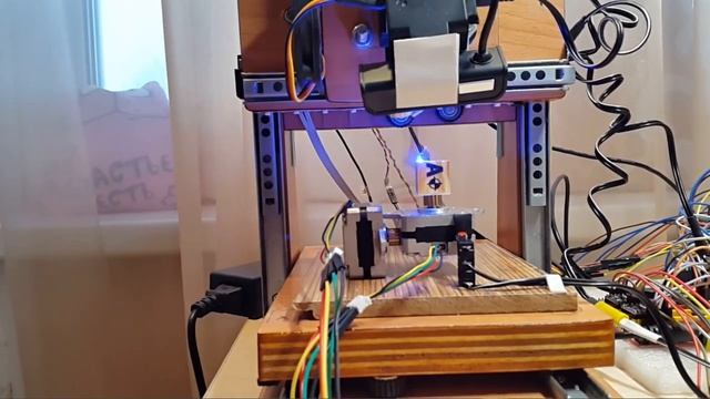 ESP32_GRBL_3+2_лазер. Тестовый проход.