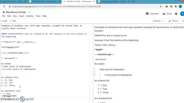 11 Markdown in google colab смотреть онлайн