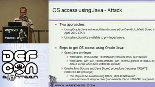 Defcon 18 - Hacking and protecting Oracle database Vault Esteban Martinez Fayo смотреть онлайн