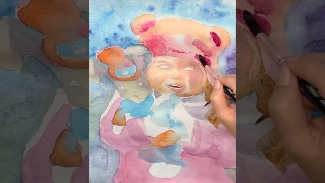 Год Кролика - акварельная иллюстрация. Художник Татьяна Устьянцева. смотреть онлайн