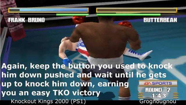 Knockodown Glitch in Knockout kings 2000 : Get easy TKO victories смотреть онлайн