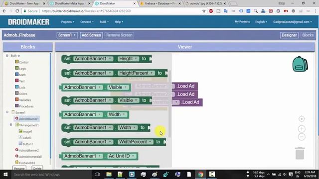Admob Ads Loading Form Firebase | AIA | DroidMaker | Thunkable | Appybuilder смотреть онлайн