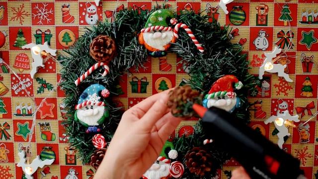 ФИКС ПРАЙС Переделка Венка/Рождественский венок с декором из полимерной глины/ Венок новогодний смотреть онлайн