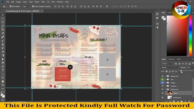 Bifold Food Menu Brochure Templates Download In PSD Files |English| |Photoshop Tutorial| смотреть онлайн