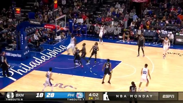NBA Джоэл Эмбиид Joel Embiid в своем репертуаре – Миллсэп остался позади. смотреть онлайн