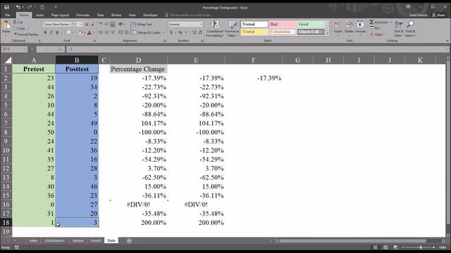 Calculating Percentage Change in Excel смотреть онлайн