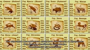 Знаки зодиака по годам в Китайском календаре