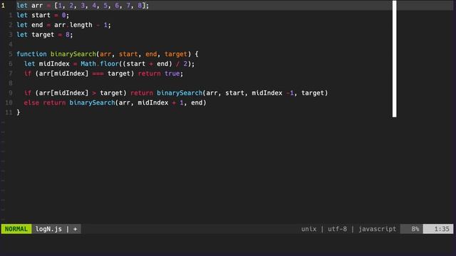 Big O Notation Series (Coding): O(log n) Time Complexity Analysis (Recursive Binary Search) смотреть онлайн