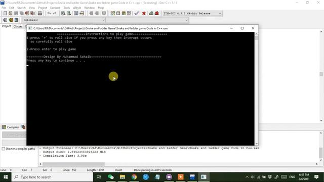 Snake and ladder game Code in C++ || snake and ladder game project Code смотреть онлайн