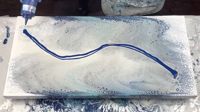 HOW I REUSE MY DRIPS | Colorful & White Pearl Cell Pour With Dutch Pour Combo |Acrylic Pour Tutoria смотреть онлайн