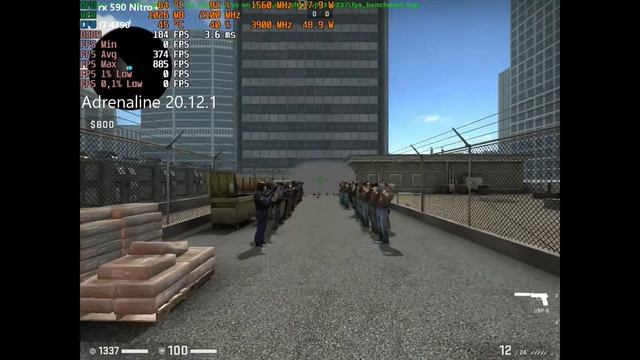 AMD Radeon 20.12.1 FPS Test In CS:GO смотреть онлайн