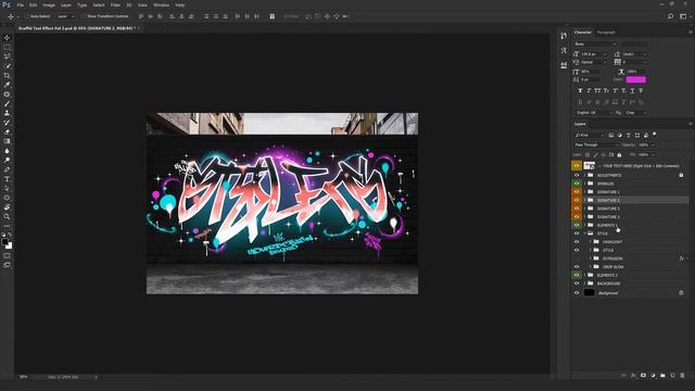 Turn Your Text Into an Epic Graffiti Style - Photoshop Text Effect смотреть онлайн