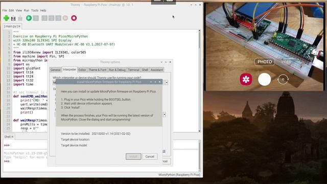 Install/Update MicroPython firmware to Raspberry Pi Pico using Thonny Python IDE смотреть онлайн