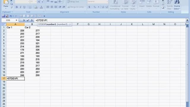 Excel stdevp смотреть онлайн