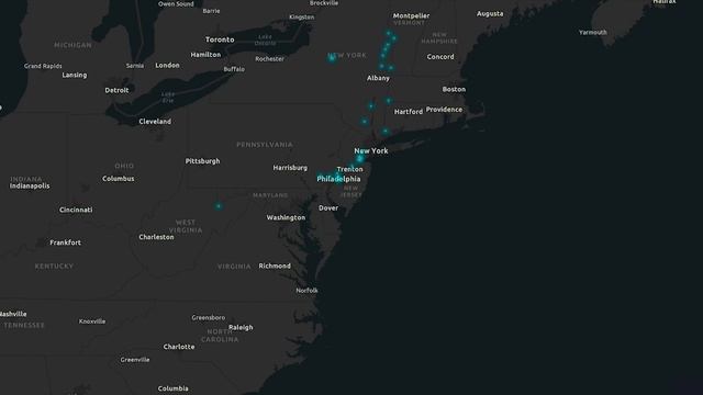 Animating Feature Layers with WebGL | Esri Pulse App Demo смотреть онлайн