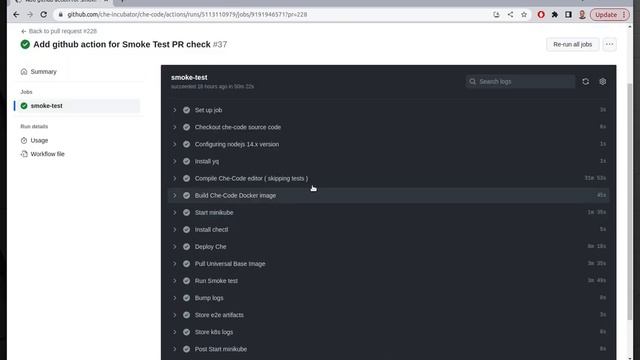 GitHub action to run Smoke test PR check смотреть онлайн