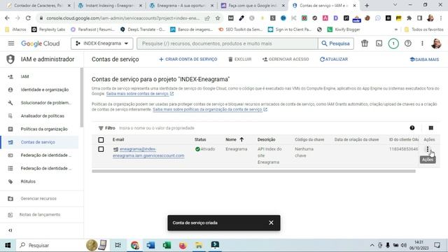 API Google Indexing - Como Enviar 200 links por dia para Google Search Console Tools смотреть онлайн