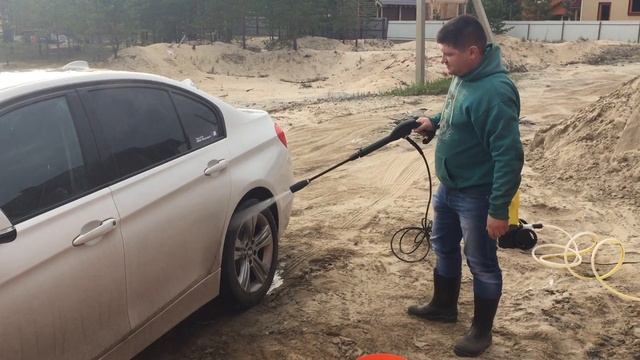 Первая проба Kärcher К3 в действии