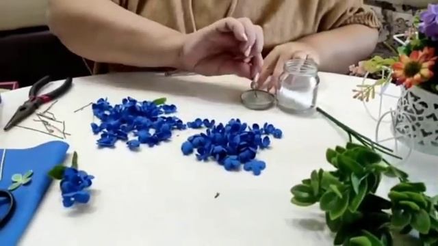 Мастер класс "Букет из незабудок" смотреть онлайн