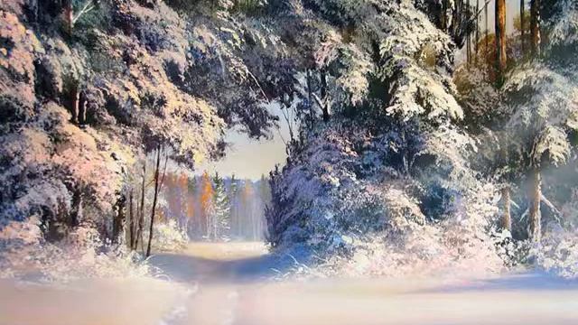 Зимние пейзажи Виктора Юшкевича смотреть онлайн