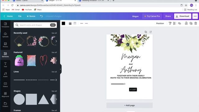 Canva Tutorial #2 | How to create wedding invitation | DIY invitation | Pretty Petty DIY смотреть онлайн