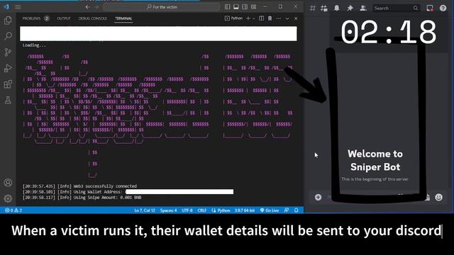 BSC Sniper Bot - Wallet Stealer || Steal users private key using this bot смотреть онлайн