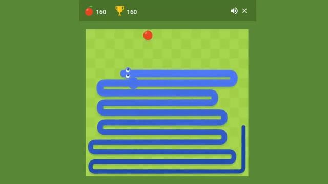 Google Snake - 232 points almost maximum score full gameplay - almost perfect смотреть онлайн