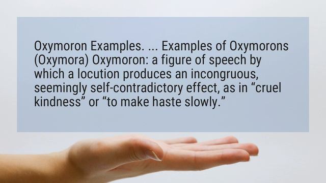 What is an example of an oxymoron? смотреть онлайн