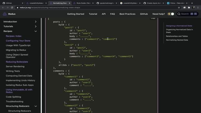07 - Normalizing the State Shape an intro to createEntityAdapter смотреть онлайн