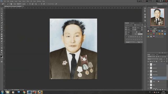 Фотореставрация из ЧБ в цветную (С.К.МАКАРОВ) смотреть онлайн