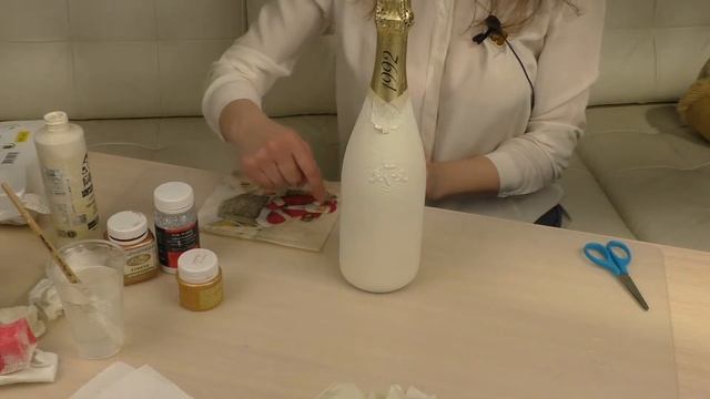 Мастер-класс Декор бутылки шампанского в технике декупаж смотреть онлайн