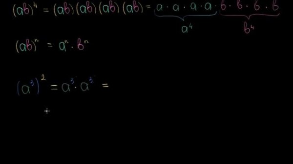 Daraja xossalari qavslar bilan | Darajalar, radikallar va standart shakl | Boshlangʻich algebra