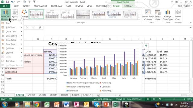 How to make a dynamic chart title in Excel 2007, Excel 2010, Excel 2013, and Excel 365 Excel 2016 смотреть онлайн