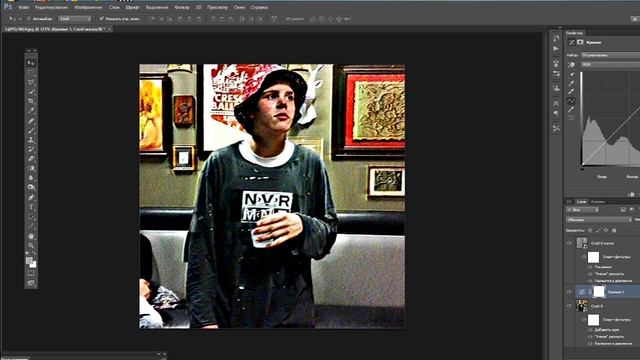 Photoshop - создаём эффект VHS смотреть онлайн