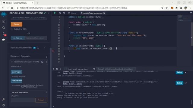 Require, Revert, Assert in solidity | Smart Contract | Blockchain смотреть онлайн