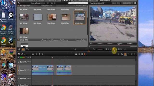 Как вырезать часть видео в Pinnacle Studio 16, видеомонтаж смотреть онлайн