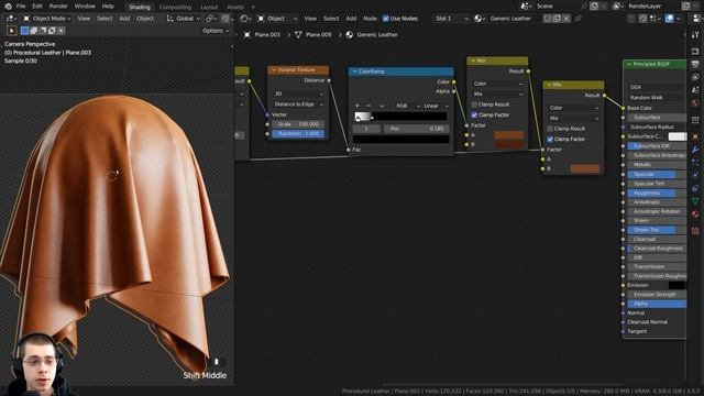 Procedural Generic Leather Material (Blender Tutorial) смотреть онлайн