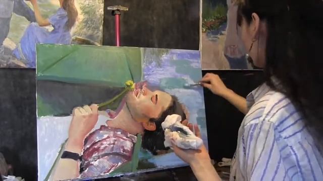 Портрет художника Harry Lis, современный импрессионизм Фании Сахаровой 1 смотреть онлайн