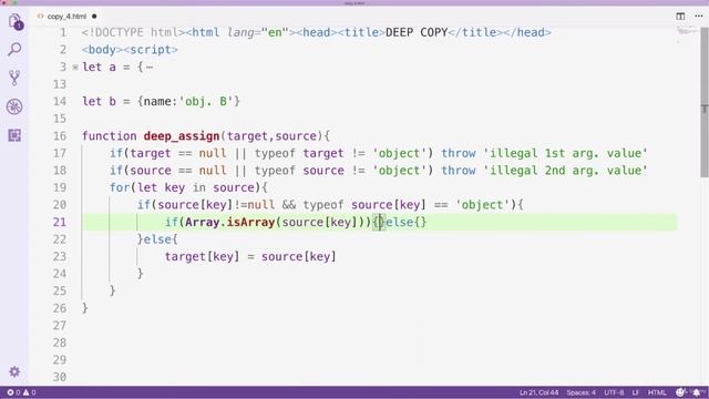 24.4 Deep assign an object into another one in Javascript смотреть онлайн