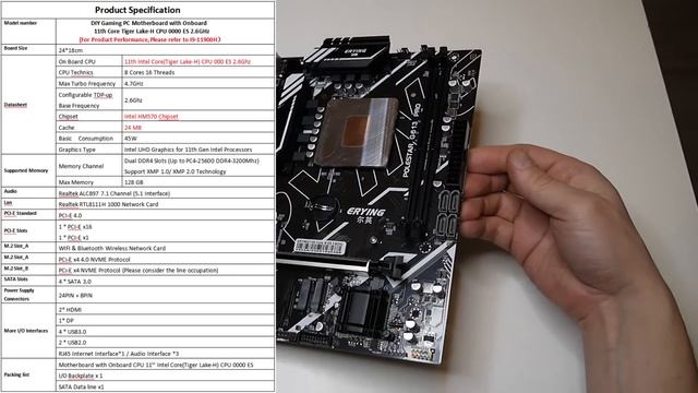 Тест мутанта i9-11900H Erying. смотреть онлайн