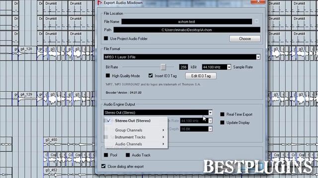 Export (render) your audio/song to mp3, wav, aiff, etc... смотреть онлайн